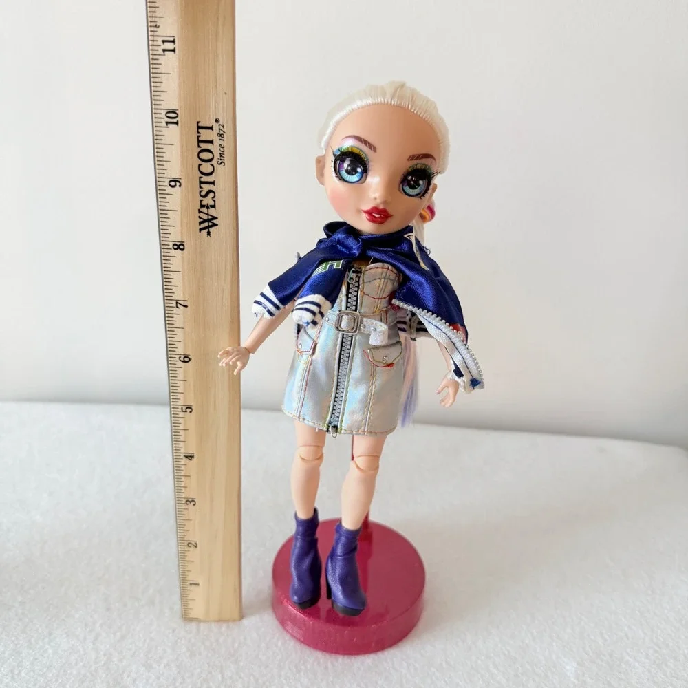 Rainbow High Dolls Lot 7 w Stands Mixed Sizes 10in‎ 11in MGA Bundle